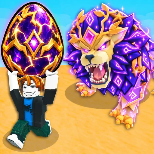 The Enchanted Forest guardian — the starry purple lion from the game’s current icon