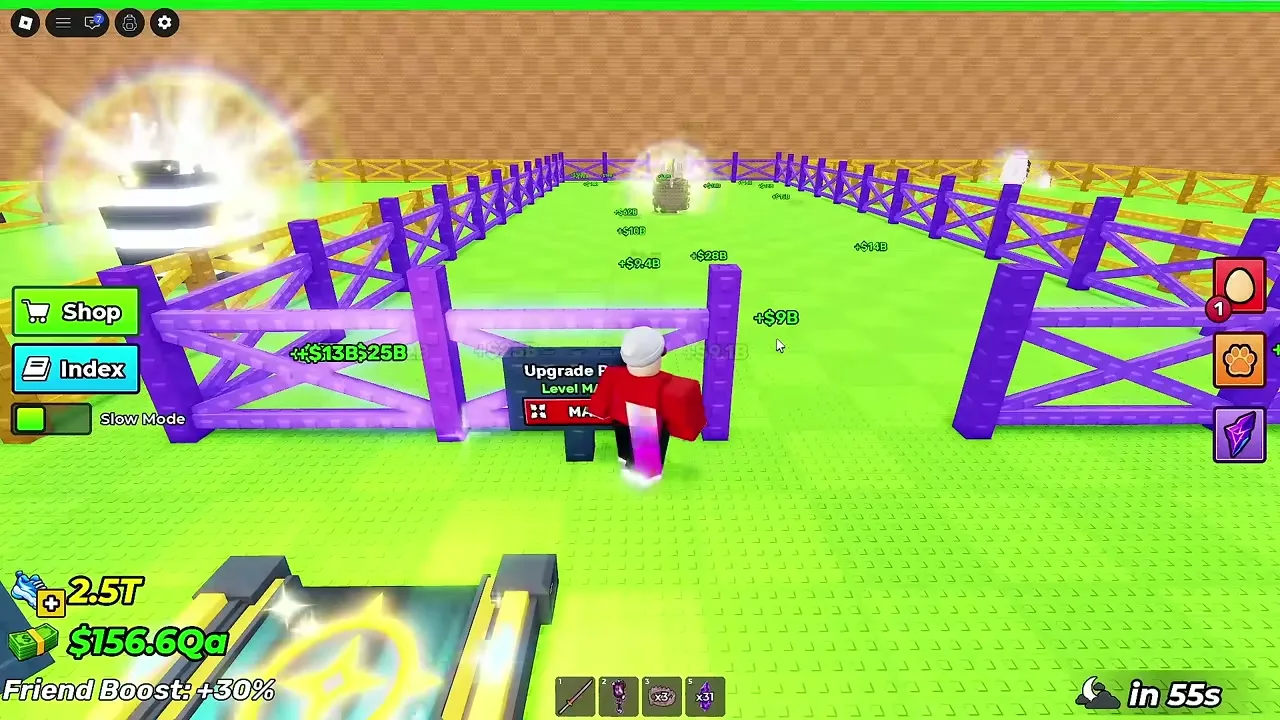 The Rift portal beside a Sell stand at a player base